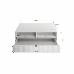 Tavares - Salontafel met lade - Wit