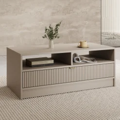 Tavares - Salontafel met lade - Beige - 100x50x40 cm