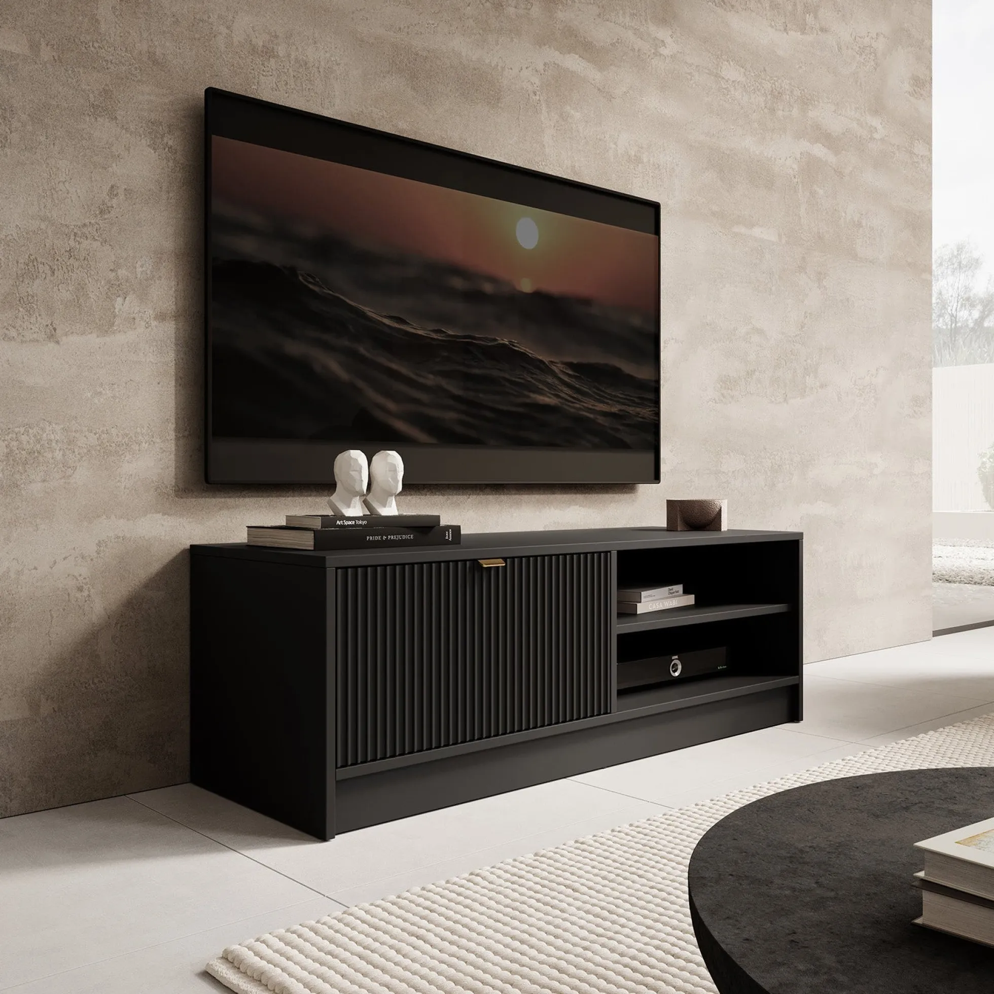 Tavares - TV-Meubel - Zwart - 120 cm