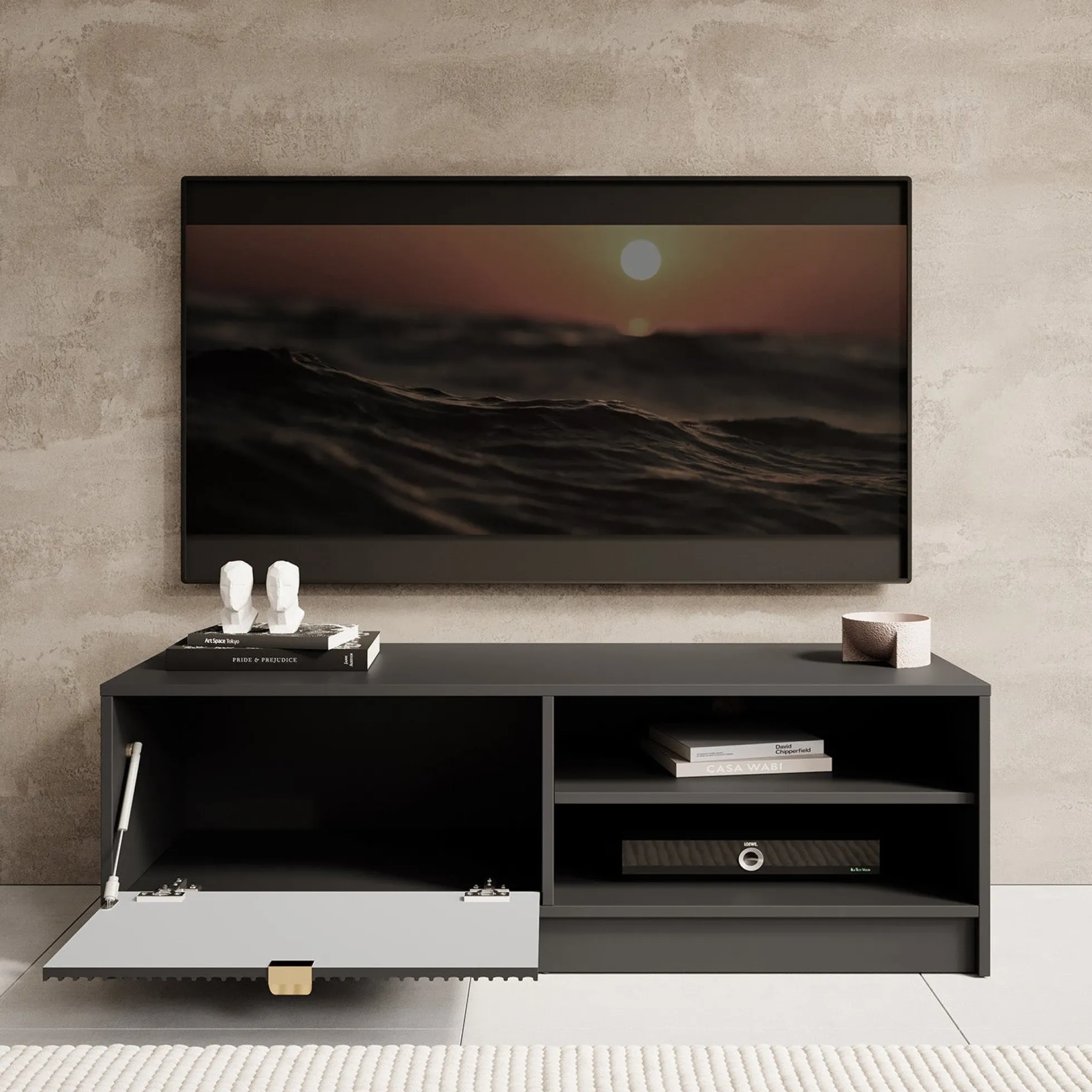 Tavares - TV-Meubel - Zwart - 120 cm