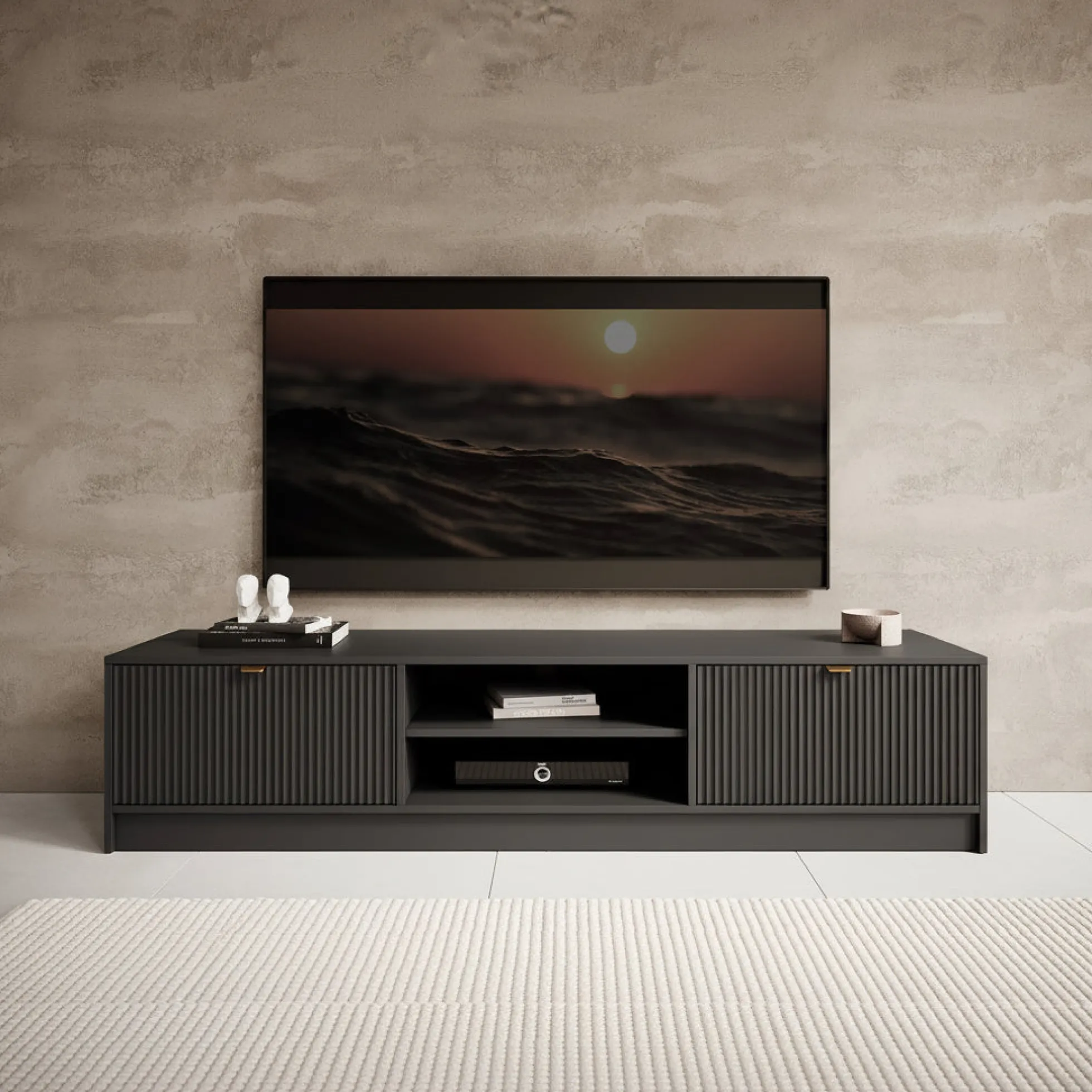 Tavares - TV-Meubel - Zwart - 180 cm