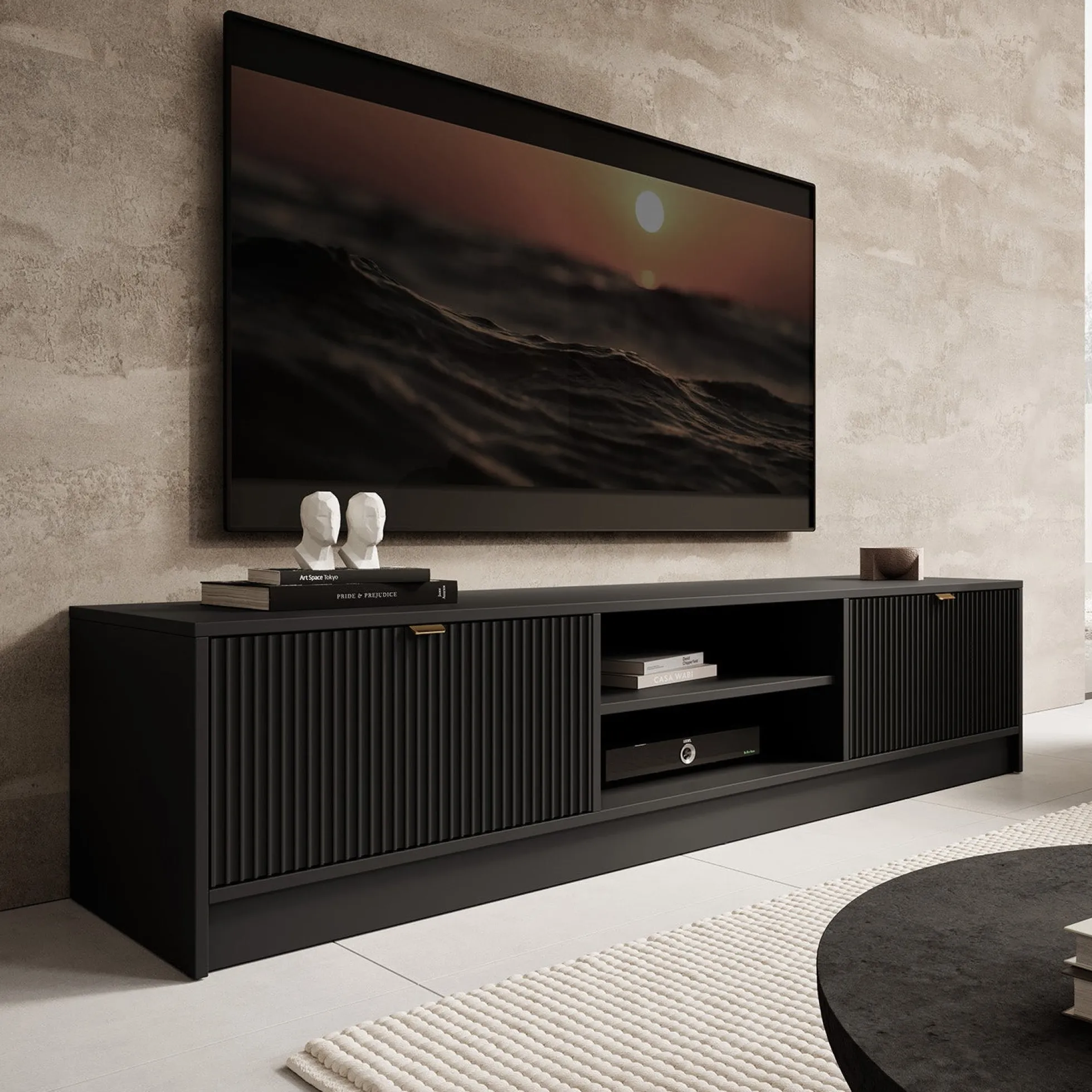 Tavares - TV-Meubel - Zwart - 180 cm