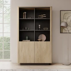 Taywan - Boekenkast - Eiken - 113x38x190 cm