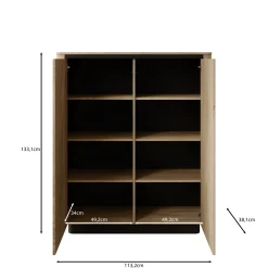 Taywan - Dressoir - Eiken - 113x38x133 cm