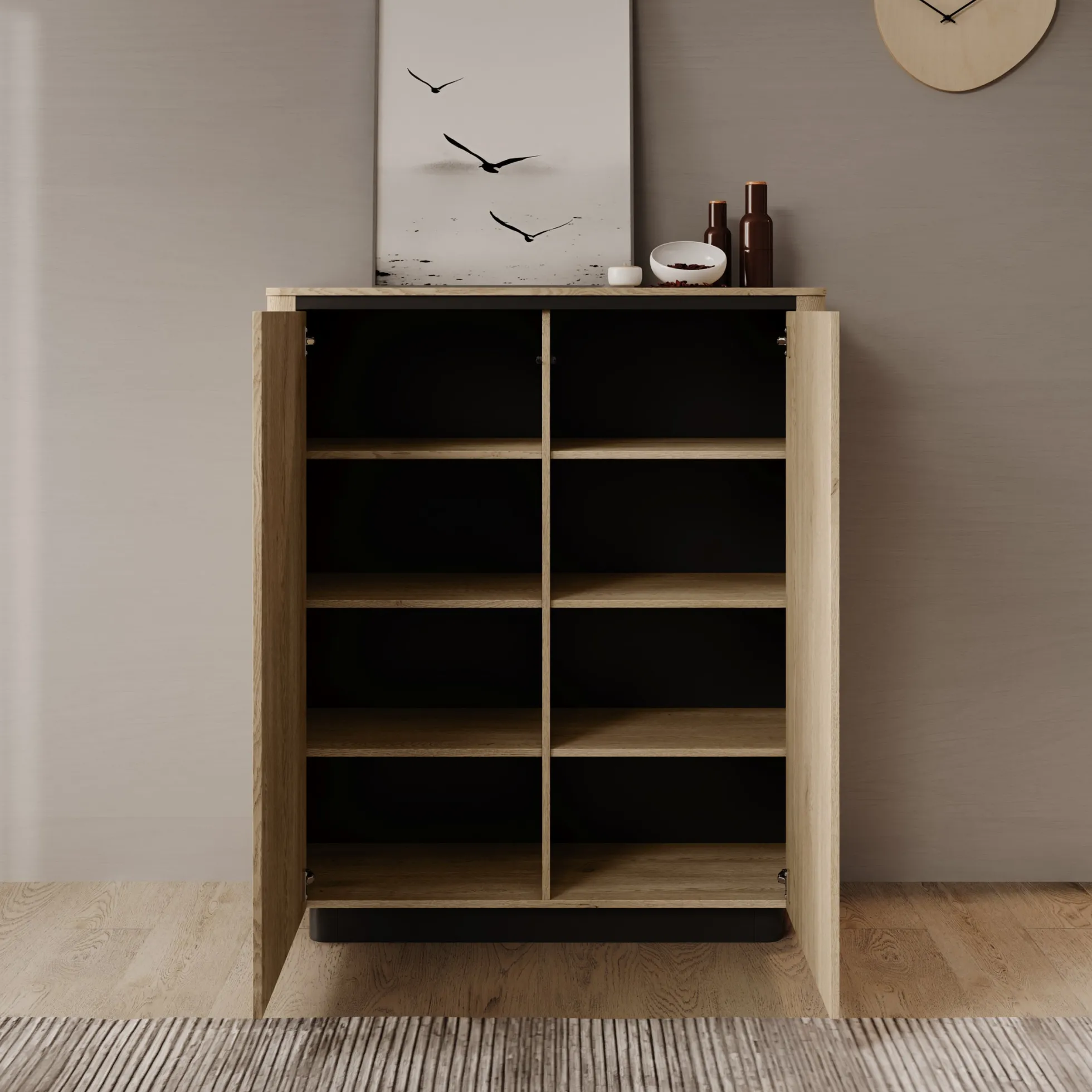 Taywan - Dressoir - Eiken - 113x38x133 cm