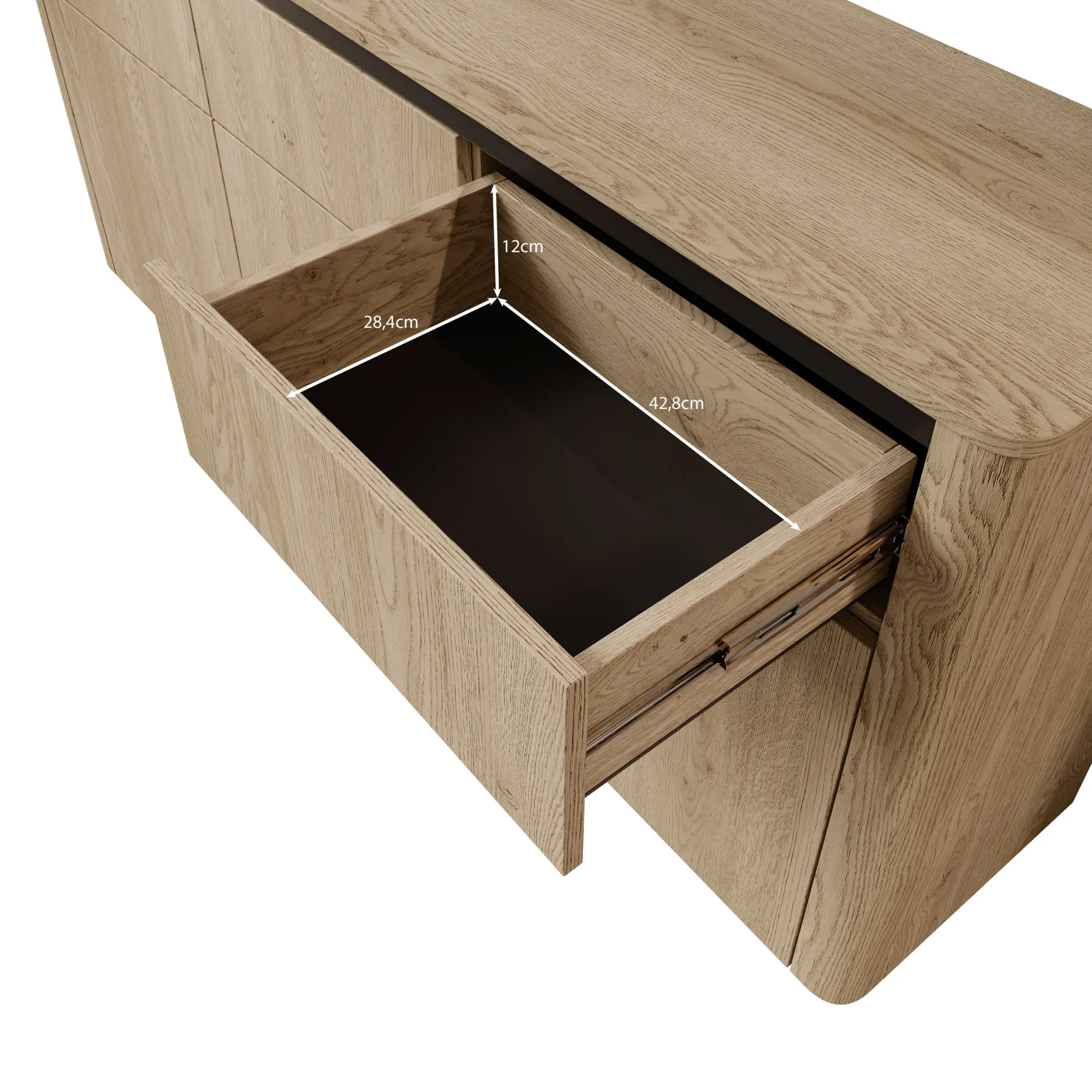 Taywan - Dressoir - Eiken - 163x38x83 cm