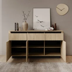 Taywan - Dressoir - Eiken - 163x38x83 cm
