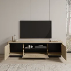Taywan - TV-Meubel - Eiken - 200x38x55 cm