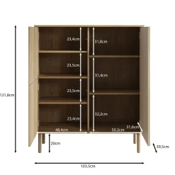Tenerife - Dressoir - Eiken - 104x40x122 cm