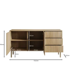 Tenerife - Dressoir - Eiken - 154x40x80 cm