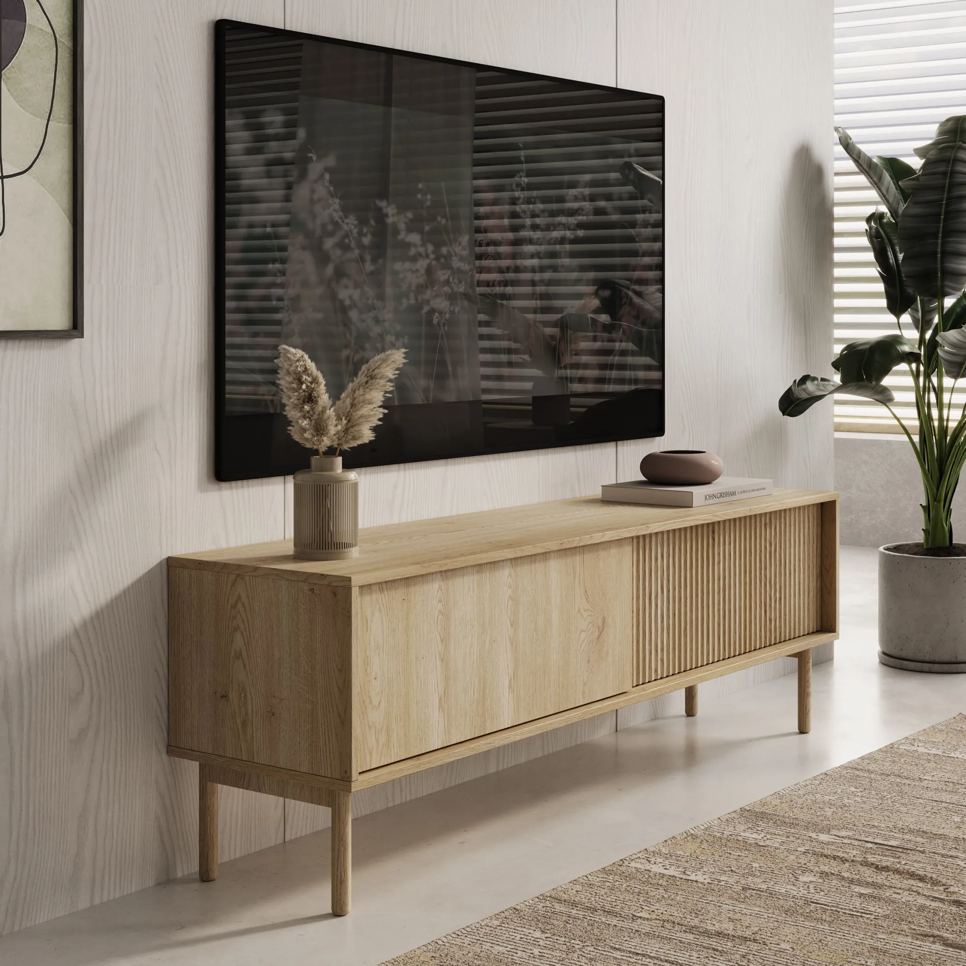 Tenerife - TV-Meubel - Eiken - 154x40x55 cm
