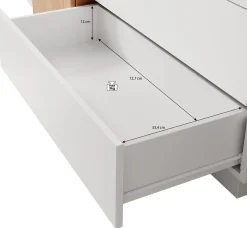 Three - Dressoir - Wit/eiken - 160x46x93 cm