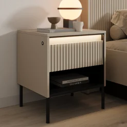 Timoteo 2 - Nachtkastje - Beige - 46x40x52 cm