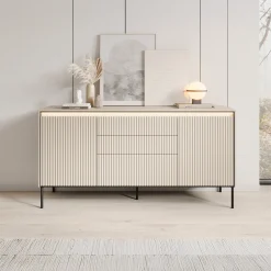 Timoteo - Dressoir - Beige - 166x40x83 cm