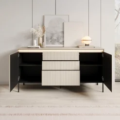 Timoteo - Dressoir - Beige - 166x40x83 cm