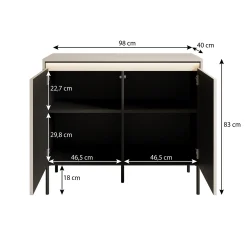 Timoteo - Dressoir - Beige - 98x40x83 cm