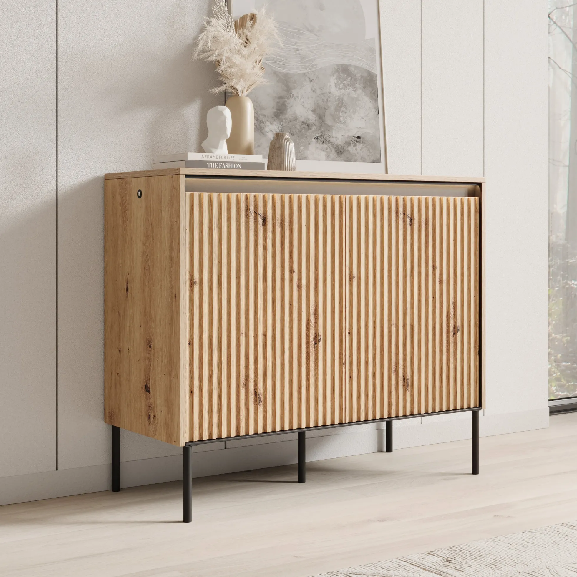 Timoteo - Dressoir - Eiken - 98x40x83 cm