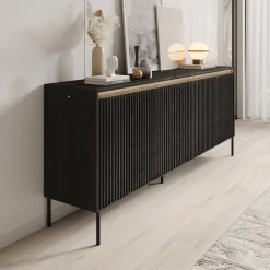 Timoteo - Dressoir - Zwart - 193x40x83 cm