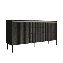 Timoteo - Dressoir - Zwart - 166x40x83 cm