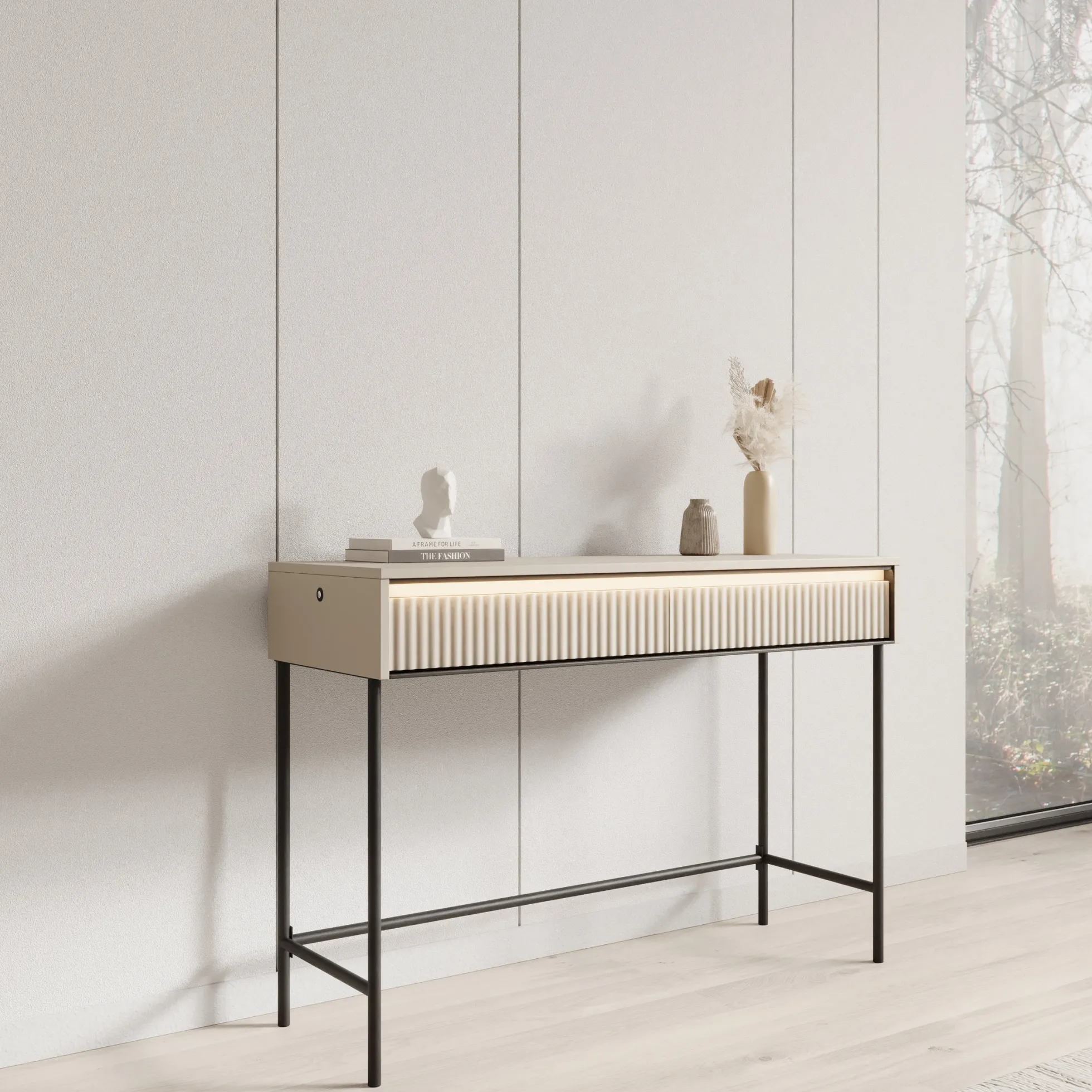 Timoteo - Kaptafel - Beige - 112x40x78 cm
