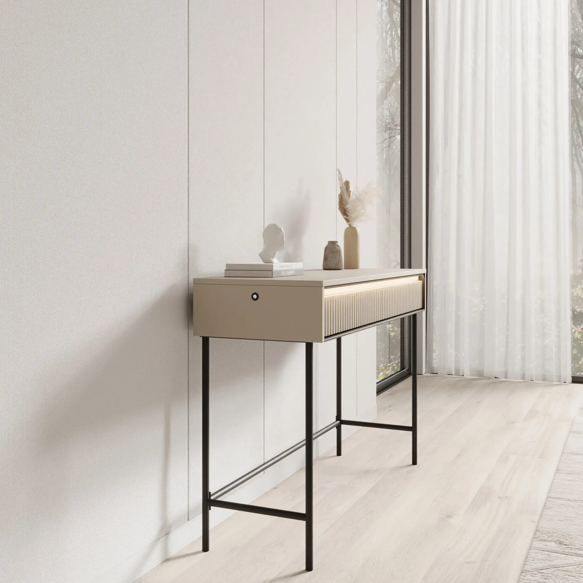 Timoteo - Kaptafel - Beige - 112x40x78 cm