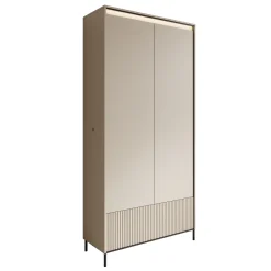 Timoteo - Kledingkast met 2 deuren - Beige - 101x40x210 cm