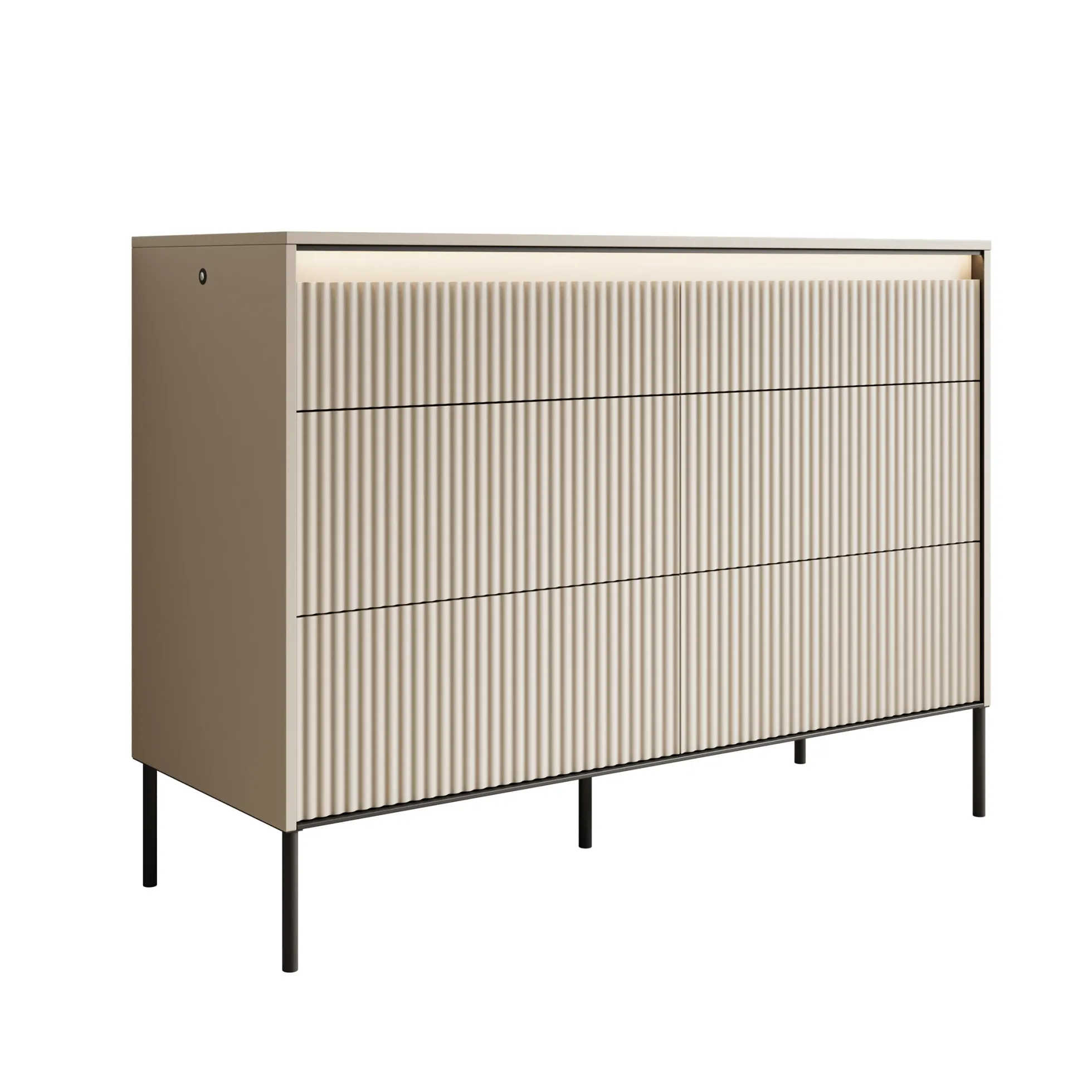 Timoteo - Ladekast - Beige - 130x47x94 cm