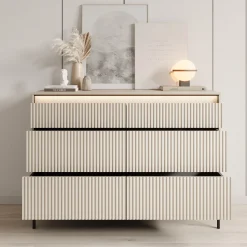 Timoteo - Ladekast - Beige - 130x47x94 cm