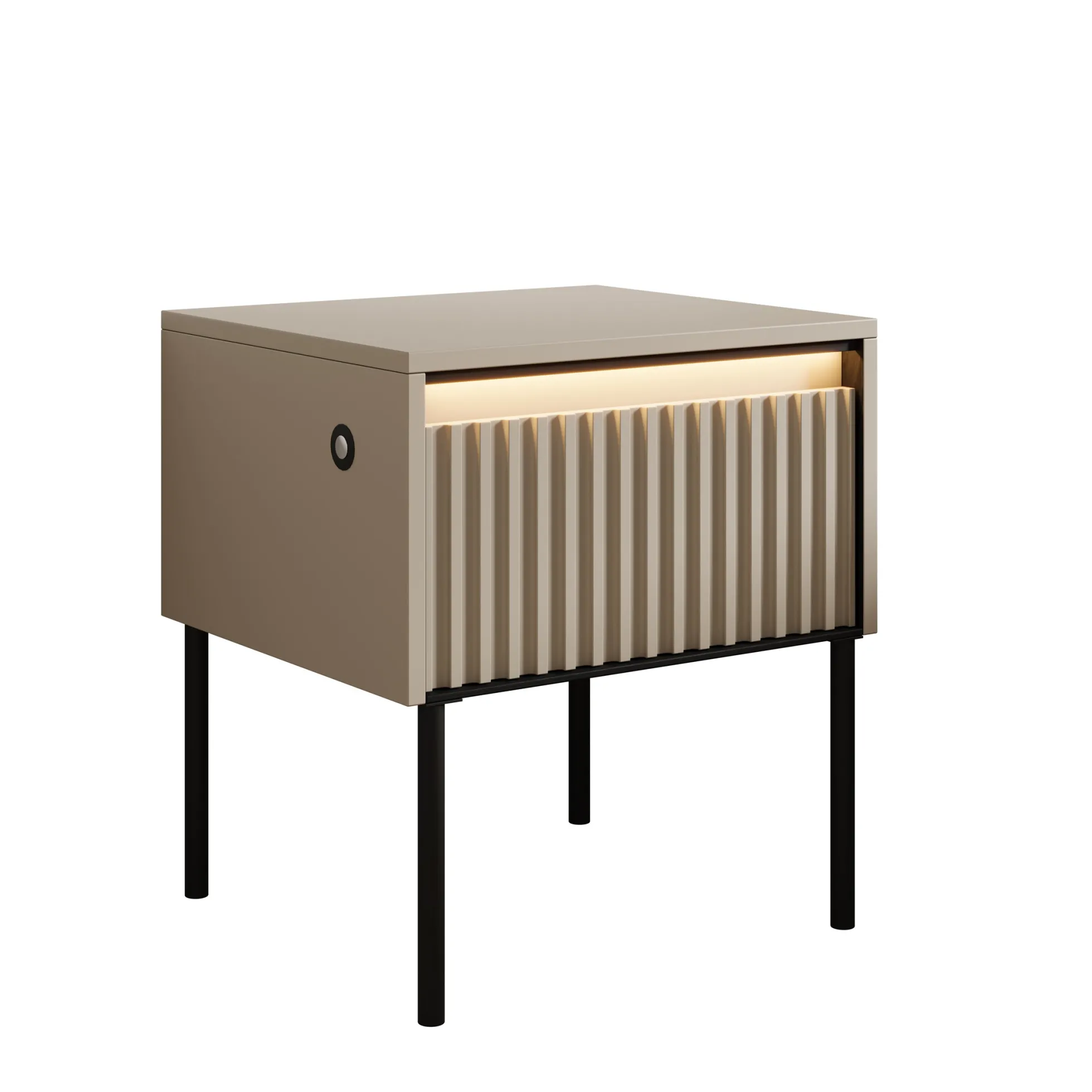 Timoteo - Nachtkastje - Beige - 46x40x50 cm