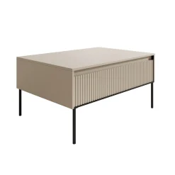 Timoteo - Salontafel met opbergruimte - Beige - 100x70x50 cm