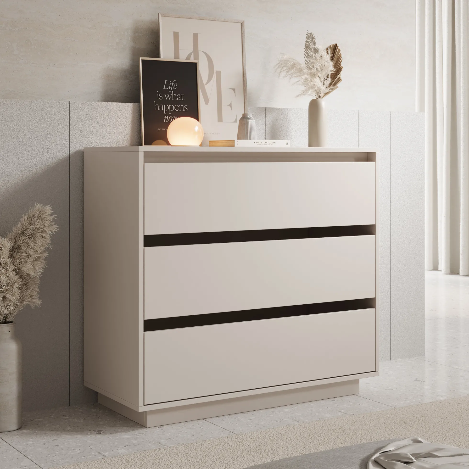 Tivaro - Ladekast - Beige - 94x41x87 cm