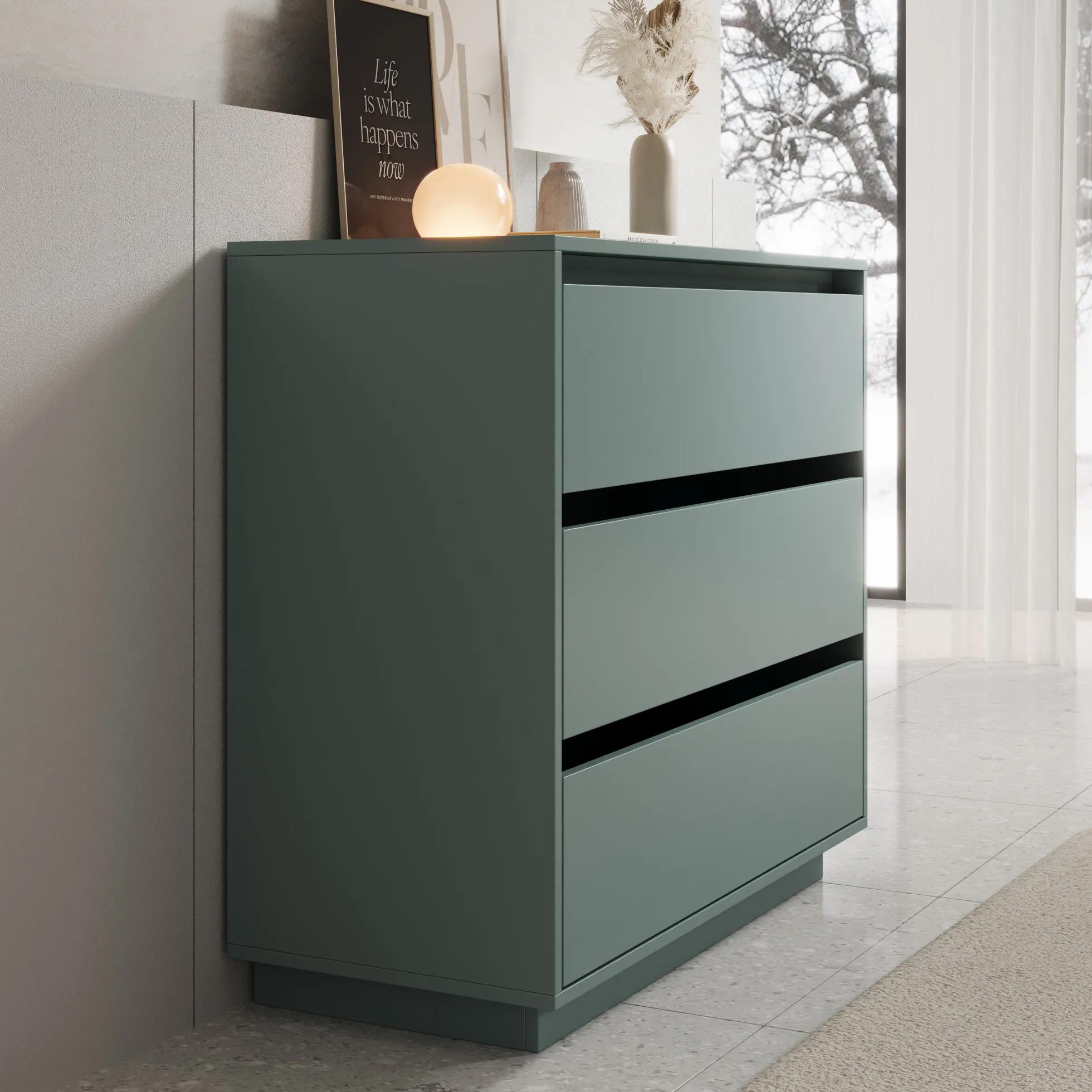 Tivaro - Ladekast - Groen - 94x41x87 cm