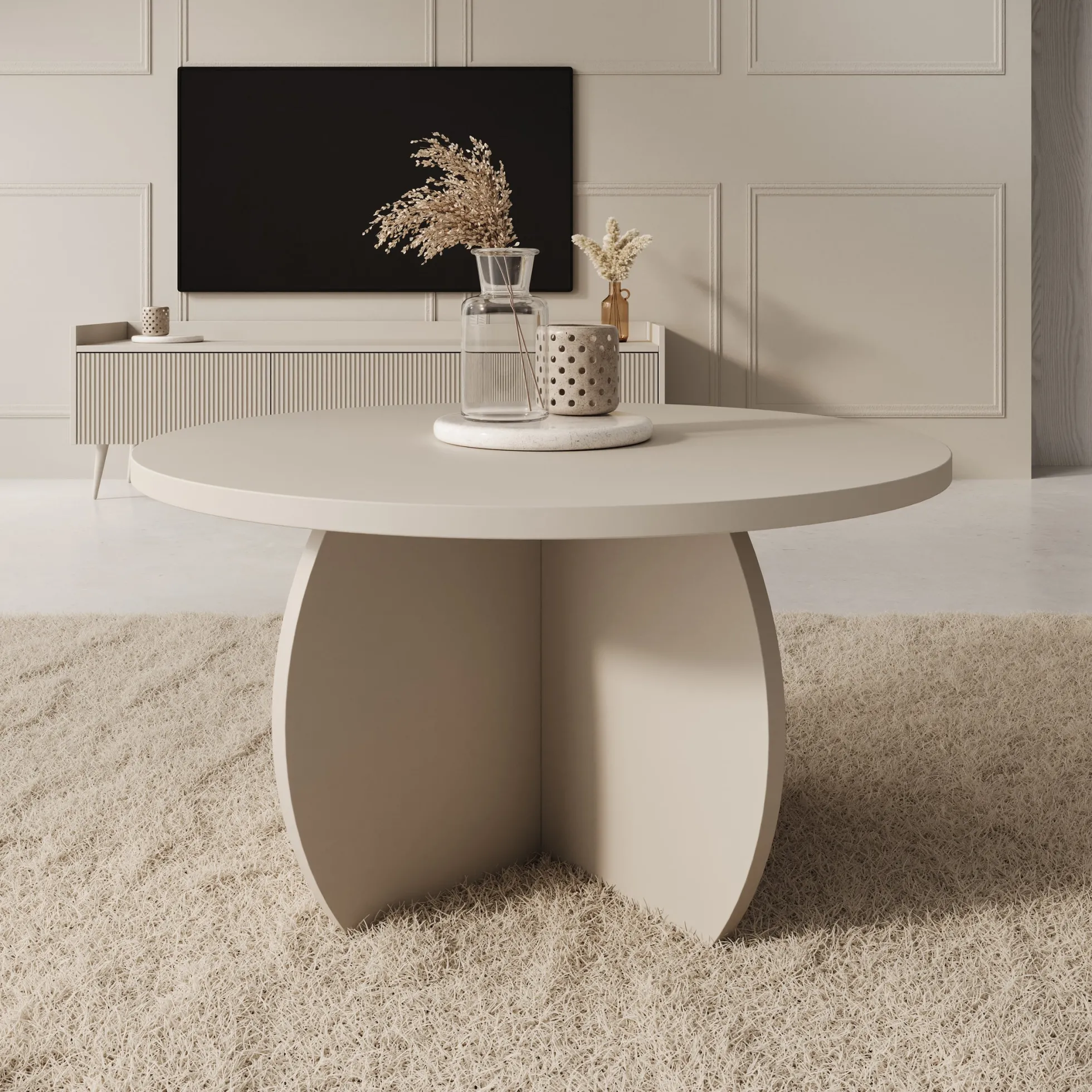 Trada - Salontafel - Beige - 74x74x40 cm