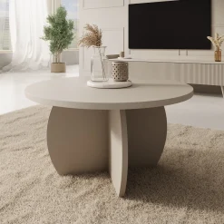 Trada - Salontafel - Beige - 74x74x40 cm