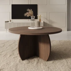 Trada - Salontafel - Donker eikenpatroon - 74x74x40 cm