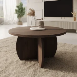 Trada - Salontafel - Donker eikenpatroon - 74x74x40 cm
