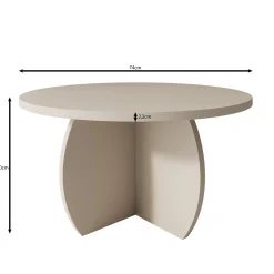Trada - Salontafel - Wit - 74x74x40 cm
