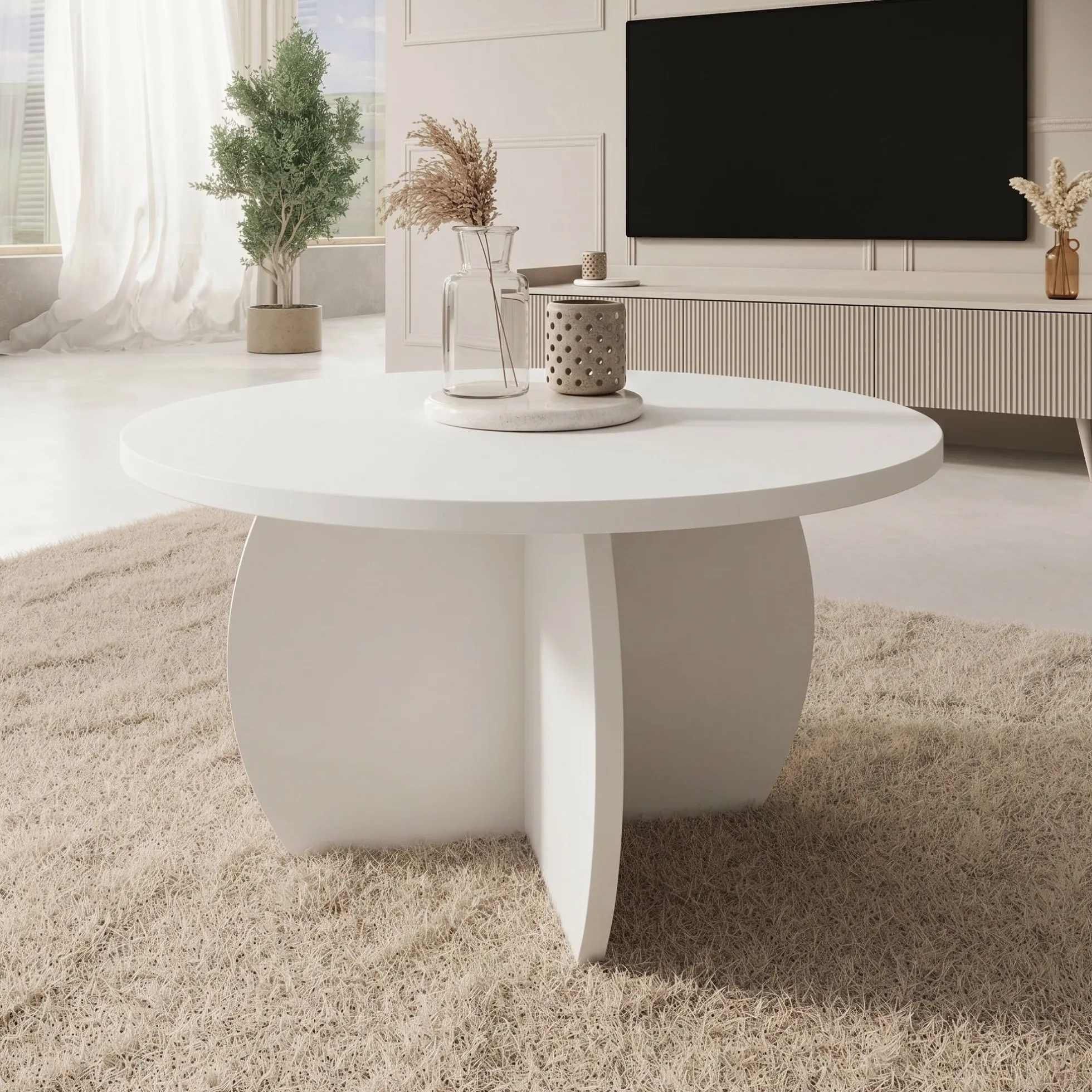 Trada - Salontafel - Wit - 74x74x40 cm
