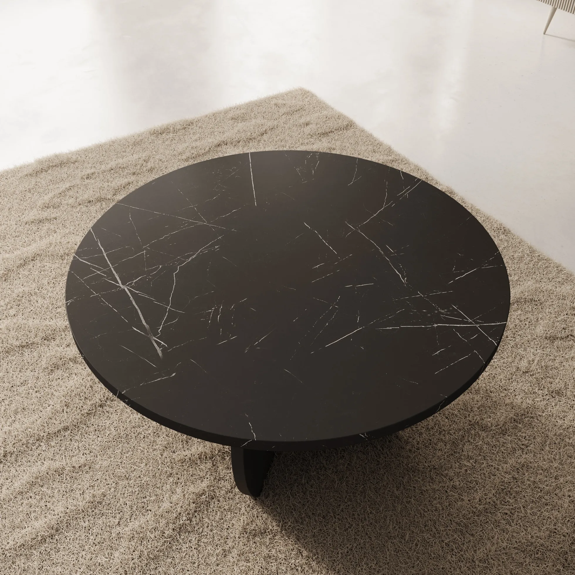 Trada - Salontafel - Zwart marmerlook - 74x74x40 cm