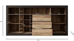 Trinidad 2 - Dressoir - Eiken - 220x45x110 cm