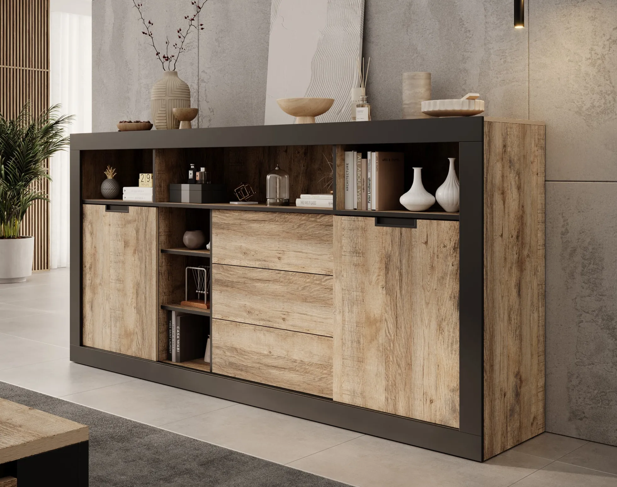 Trinidad 2 - Dressoir - Eiken - 220x45x110 cm