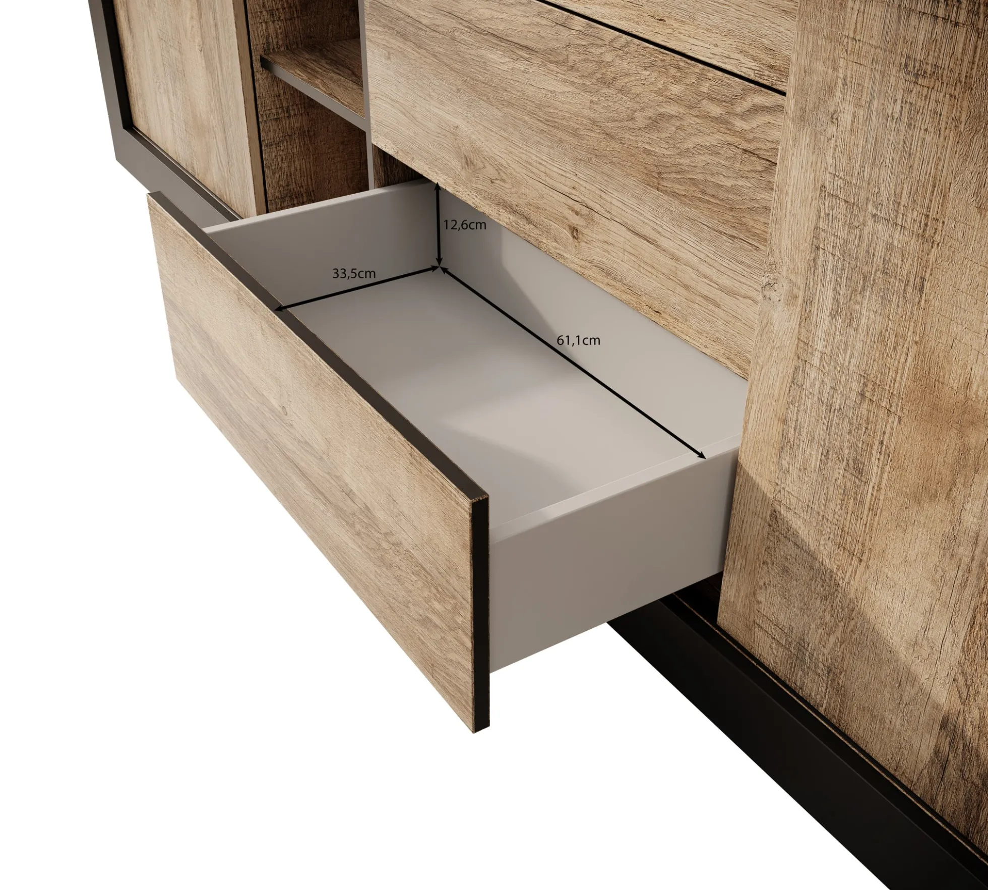 Trinidad 2 - Dressoir - Eiken - 220x45x110 cm