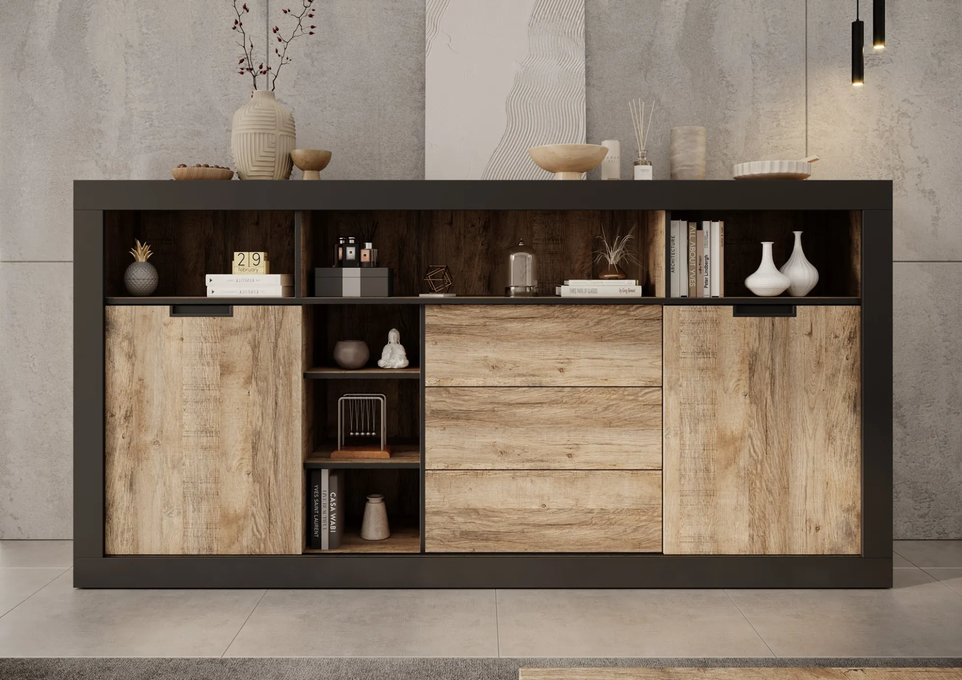 Trinidad 2 - Dressoir - Eiken - 220x45x110 cm