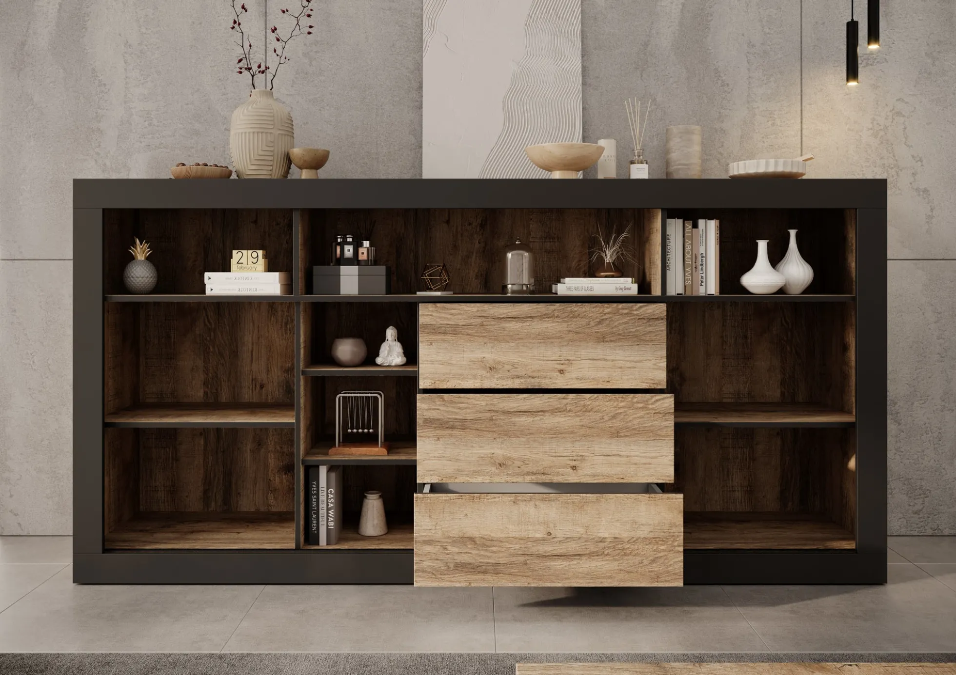 Trinidad 2 - Dressoir - Eiken - 220x45x110 cm