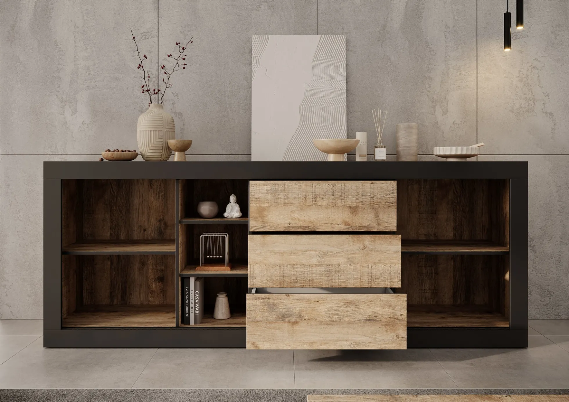 Trinidad - Dressoir - Eiken - 220x45x85 cm