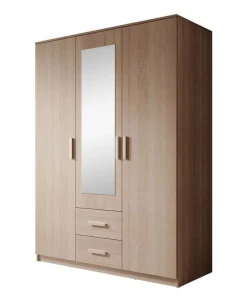 Tyko - Kledingkast 3-deurs - Licht eiken - 150x58x200 cm