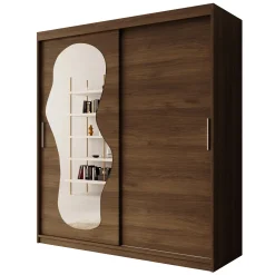 Ulysses - Kledingkast met schuifdeuren - Walnootpatroon - 180x62x200 c