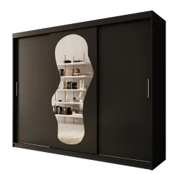 Ulysses - Kledingkast met schuifdeuren - Zwart - 250x62x200 cm