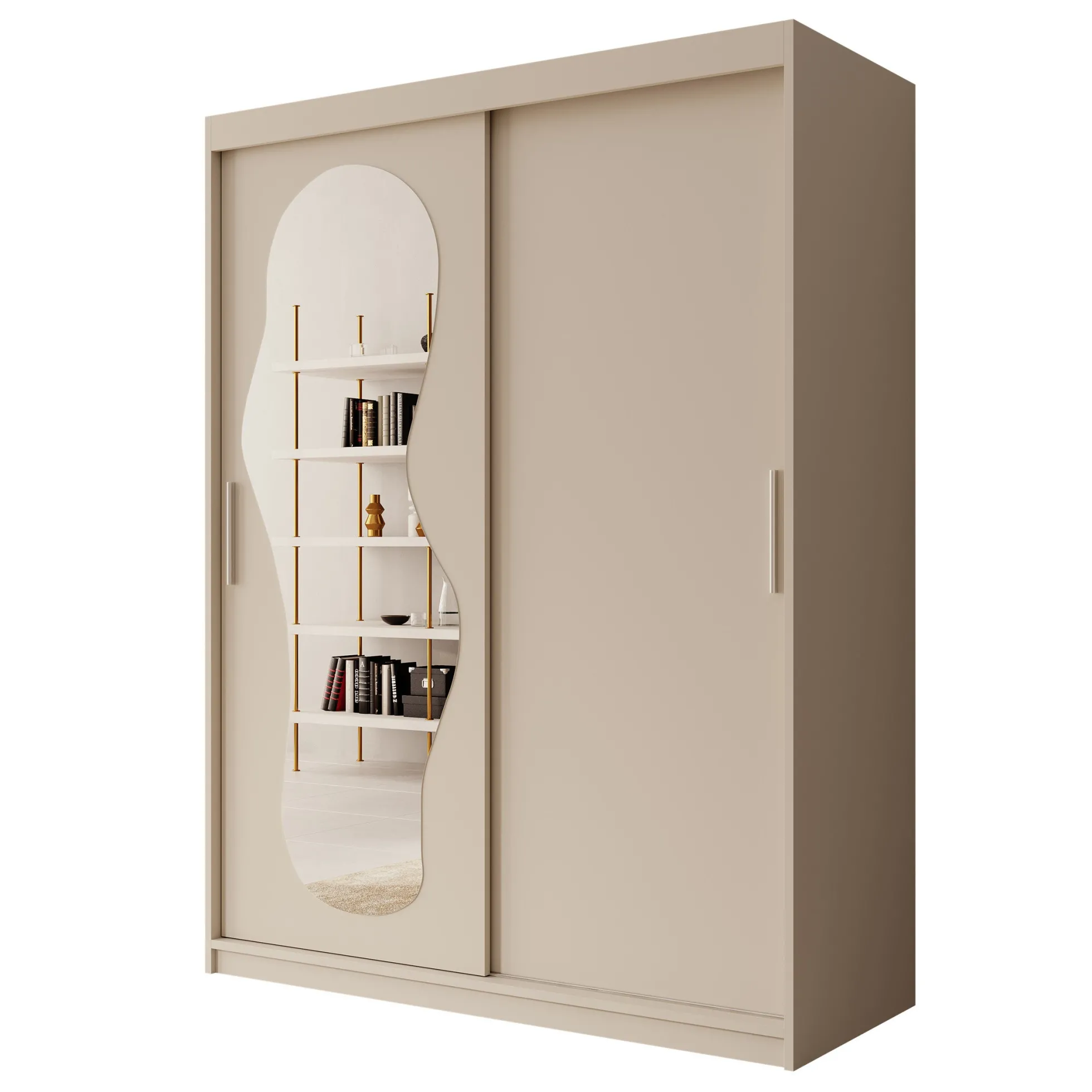 Ulysses - Kledingkast met schuifdeuren - Beige - 150x62x200 cm
