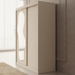 Ulysses - Kledingkast met schuifdeuren - Beige - 150x62x200 cm